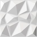 Decorative 3D Wall Panels in Diamond Design, 12"x12" Matt White (33 Pack)