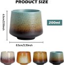 Espresso Cups Set, 4-Piece Cappuccino Cups 190 ml, Ceramic Espresso Cups, Espresso Cups Set, Mini Espresso Cups, Espresso Cups Stoneware, Coffee Cups for Macchiato Espresso Mocha