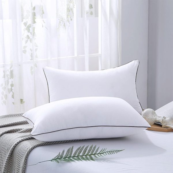 Pillows Standard Size Set of 4, Bed Pillows Set of 4, Down Alternative Luxury Hotel Pillows for Sleeping and for Side and Back Sleepers - Image 2