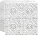 10 Pcs 3D Wall Panels Peel and, White Brick Printable 3D Wallpaper and Peel Self Adhesive Waterproof Foam Faux Brick Paneling for Bedroom, Bathroom, Kitchen, Fireplace