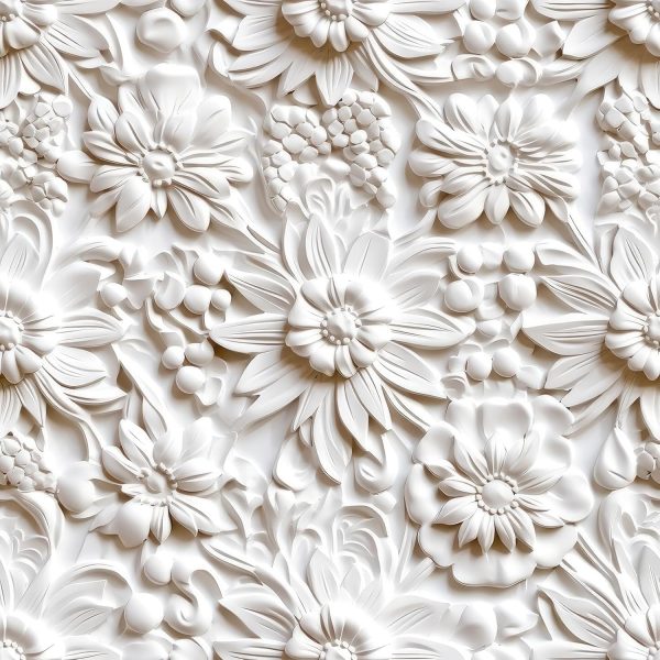 Off White 3D Floral Wallpaper Peel and Stick Embossed Flower Wallpaper for Bedroom Removable White Contact Paper Peel and Stick Wall Paper Decor for Bathroom Walls Cabinets Ceiling 17.5"x118"